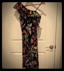 Asymmetrical Floral Dress